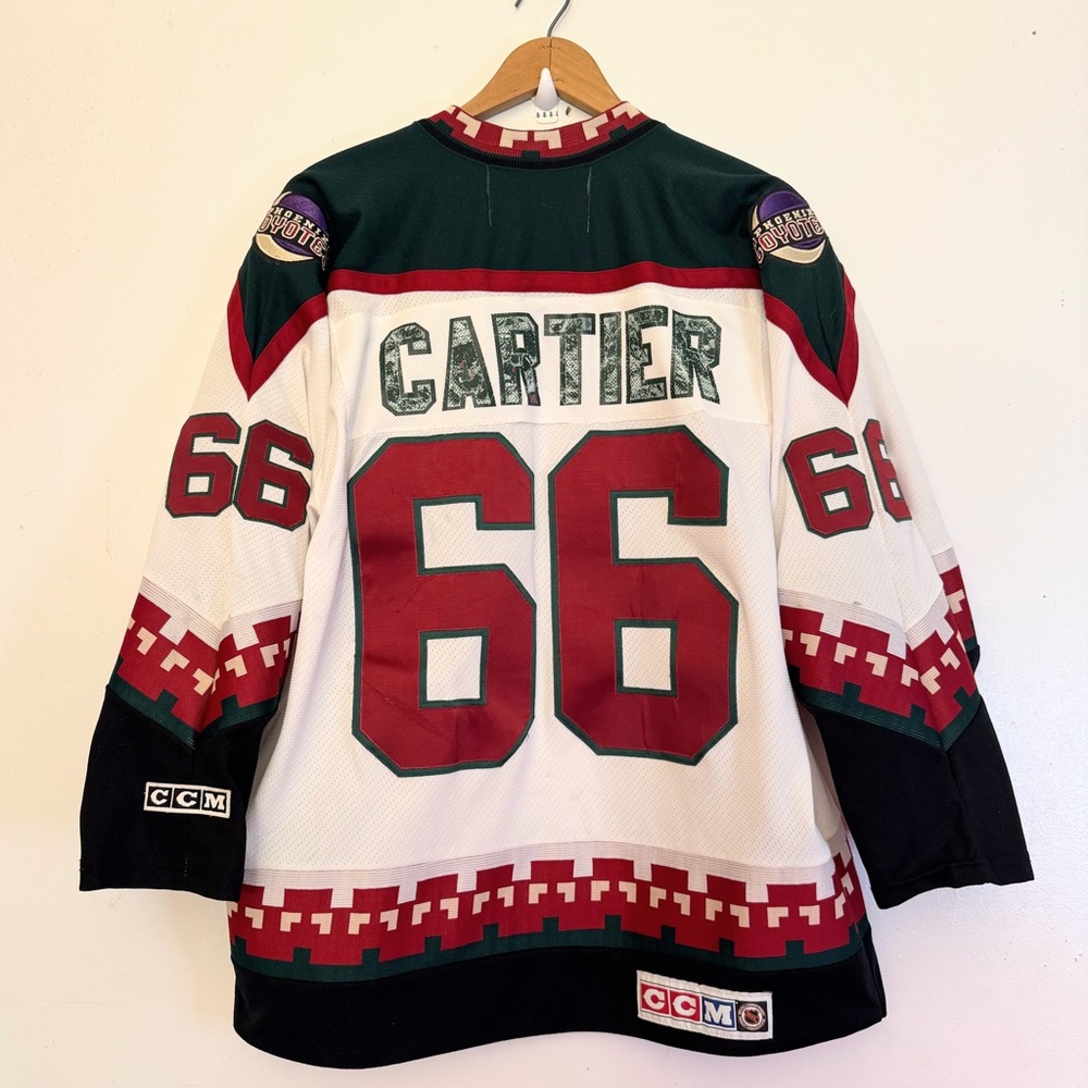 Vintage 90s Phoenix Coyotes Cartier 66 CCM NHL Hockey Jersey Men’s Size L (Read